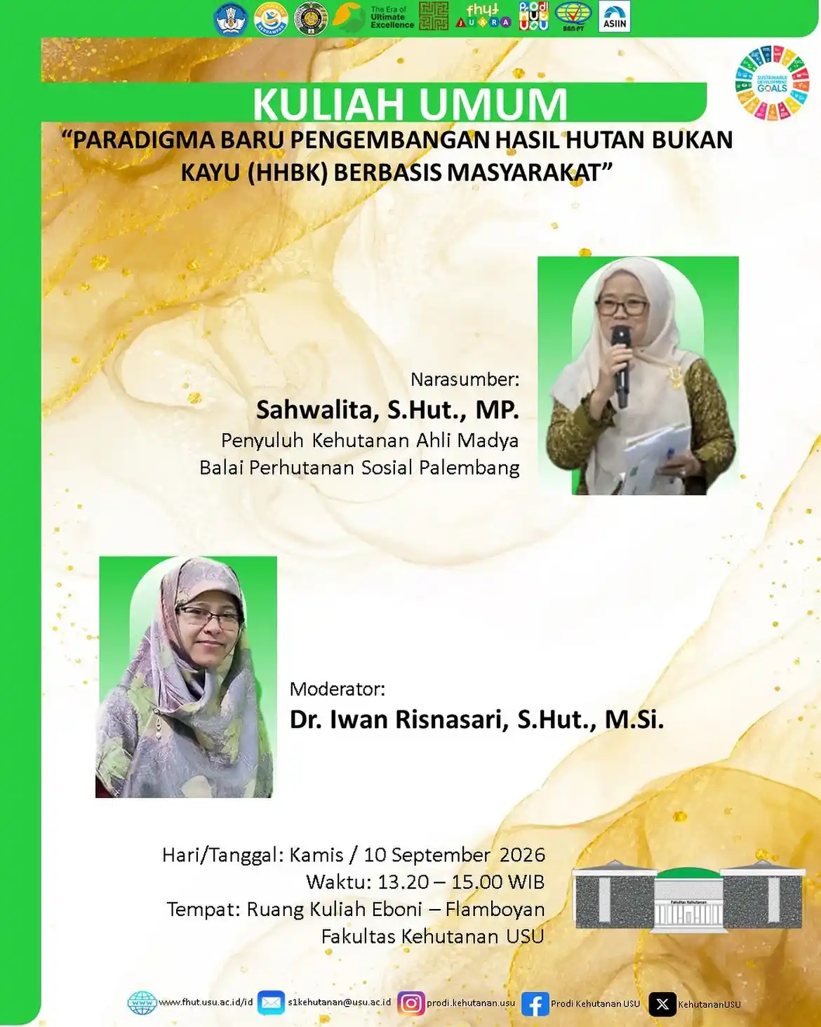 Public Lecture Agenda of the Faculty of Forestry USU